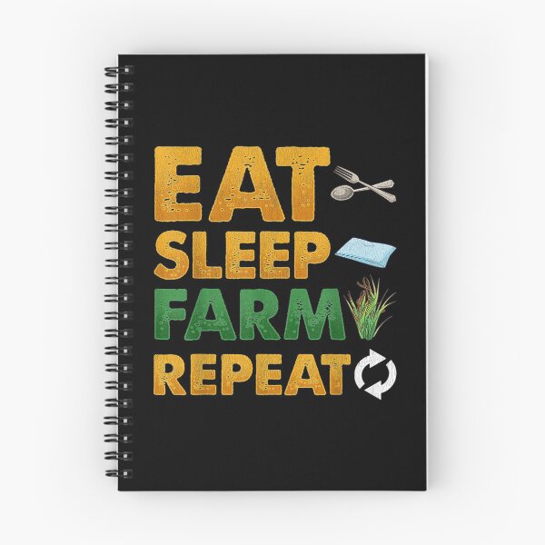 Item preview, Eat Sleep Farm Repeat Sarcastic Farming Pun designed and sold by Rognvar.