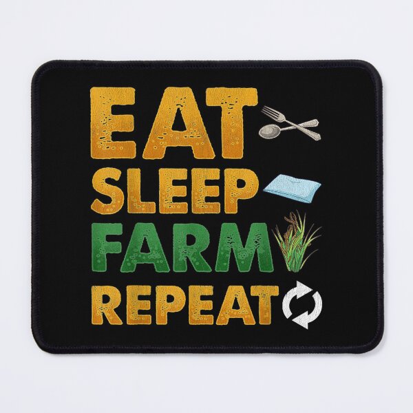 Item preview, Eat Sleep Farm Repeat Sarcastic Farming Pun designed and sold by Rognvar.