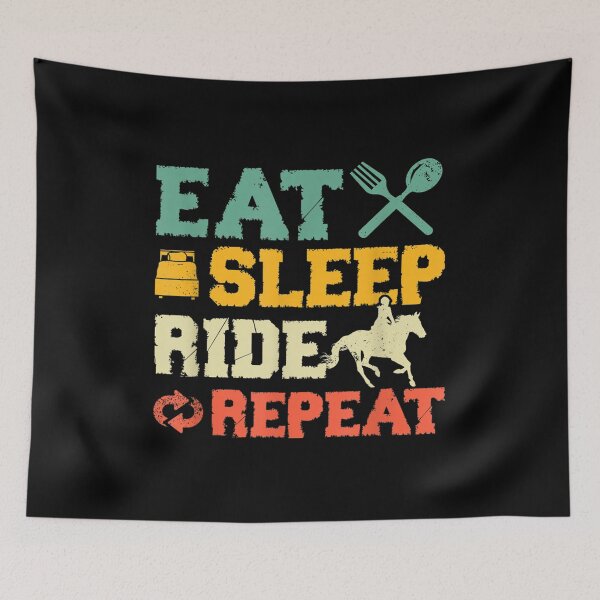 Item preview, Eat Sleep Ride Repeat Equestrian Horse Owner designed and sold by Rognvar.