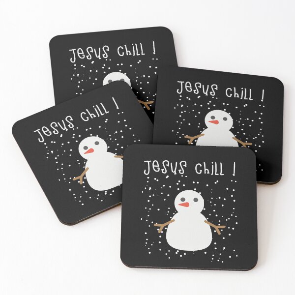 Item preview, Jesus Chill - Funny Christmas snowman pun designed and sold by Theleochick.