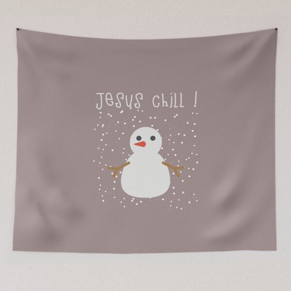 Item preview, Jesus Chill - Funny Christmas snowman pun designed and sold by Theleochick.