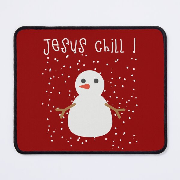 Item preview, Jesus Chill - Funny Christmas snowman pun designed and sold by Theleochick.