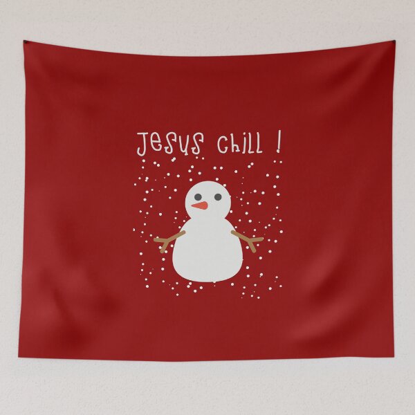 Item preview, Jesus Chill - Funny Christmas snowman pun designed and sold by Theleochick.