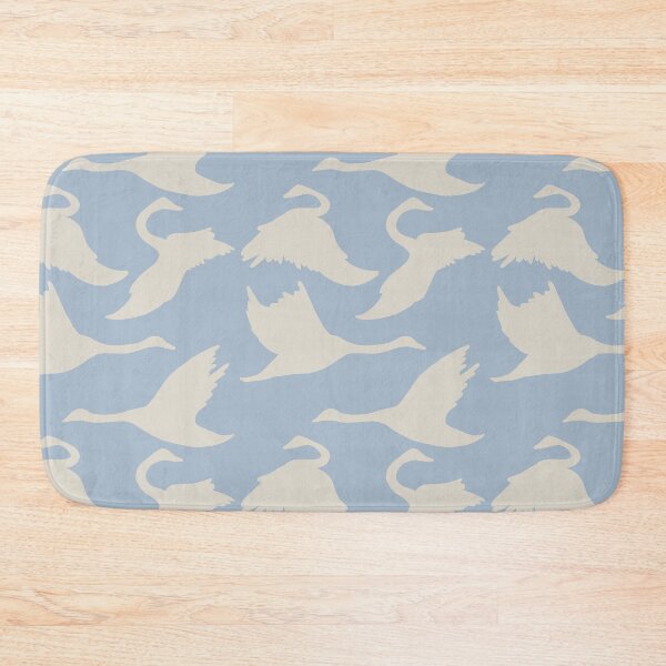 Item preview, White swans silhouettes on windy blue designed and sold by simonaburlacu.