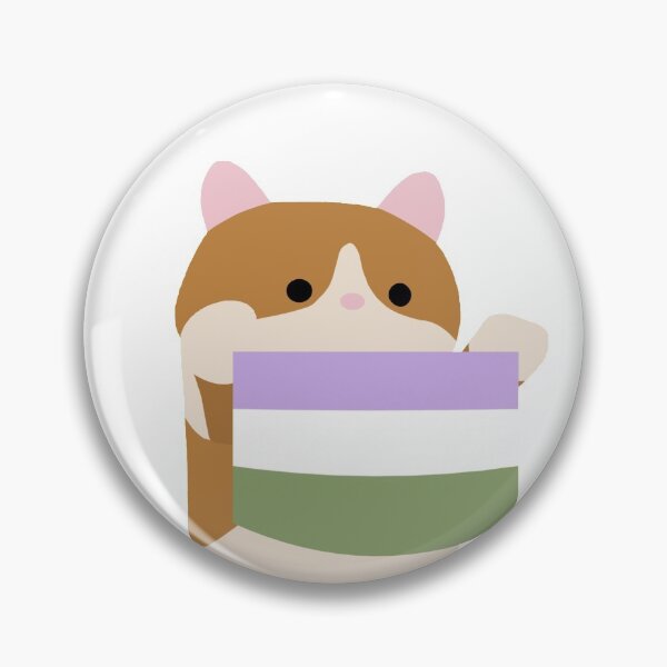 Item preview, Pride cat genderqueer designed and sold by LilRech.