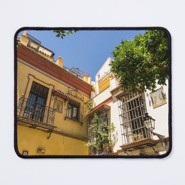 Item preview, Quintessential Spain - Sevillian Facades in White and Cyber Yellow designed and sold by Georgia Mizuleva.