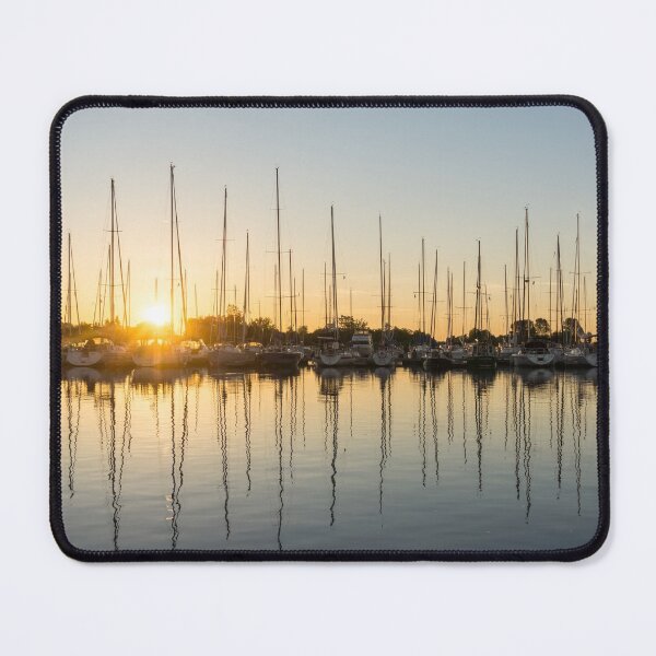 Item preview, Cyber Yellow Sunrise with Yachts  designed and sold by Georgia Mizuleva.