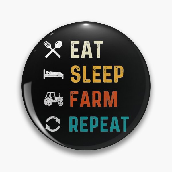 Item preview, Funny Eat Sleep Farm Repeat Farmer Life Pun designed and sold by Rognvar.