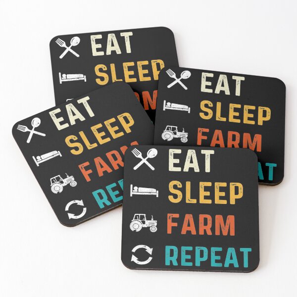 Item preview, Funny Eat Sleep Farm Repeat Farmer Life Pun designed and sold by Rognvar.