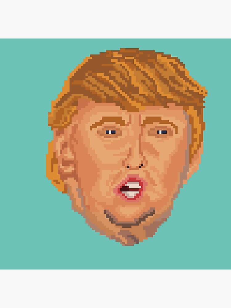  Donald Trump Pixel  Art Sticker Sticker by sdotj Redbubble