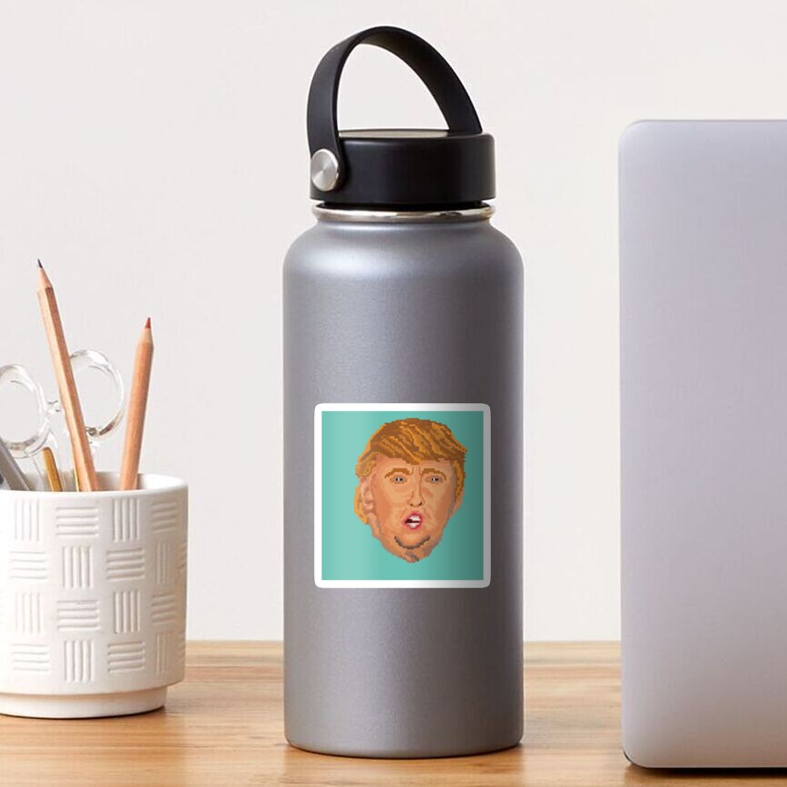 "Donald Trump Pixel Art Sticker" Sticker by sdotj | Redbubble