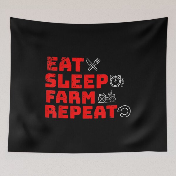 Item preview, Eat Sleep Farm Repeat Funny Farmer Farming Gift designed and sold by Rognvar.