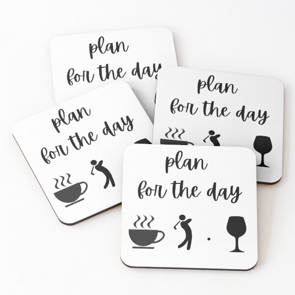 Item preview, Plan for the day Golf Coffee Wine designed and sold by Merchlux.