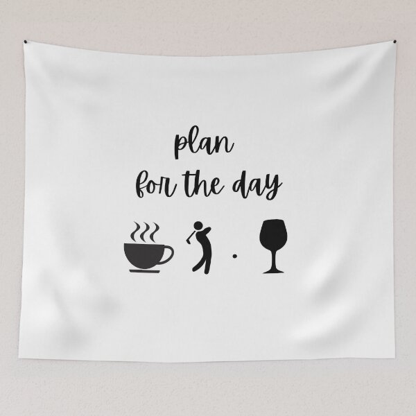 Item preview, Plan for the day Golf Coffee Wine designed and sold by Merchlux.