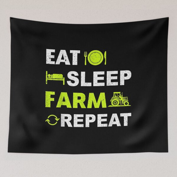 Item preview, Eat Sleep Farm Repeat Retro Farmer designed and sold by Rognvar.