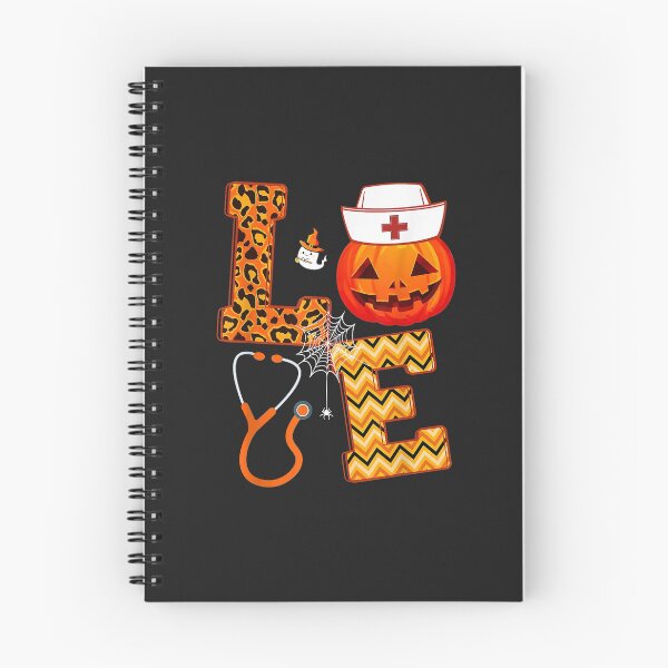 Item preview, Leopard LOVE Halloween Pumpkin Stethoscope Heartbeat Nurse designed and sold by ann5pvlauren.