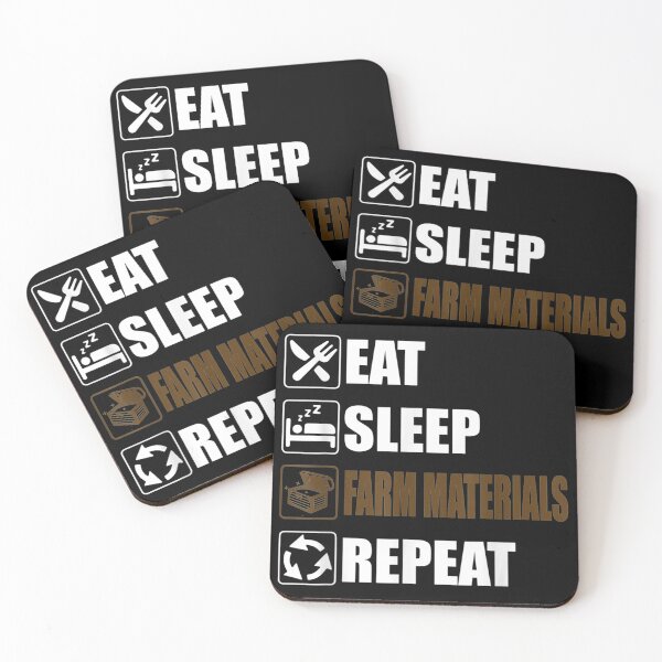 Item preview, Eat Sleep Farm Materials Repeat Gaming funny designed and sold by Rognvar.