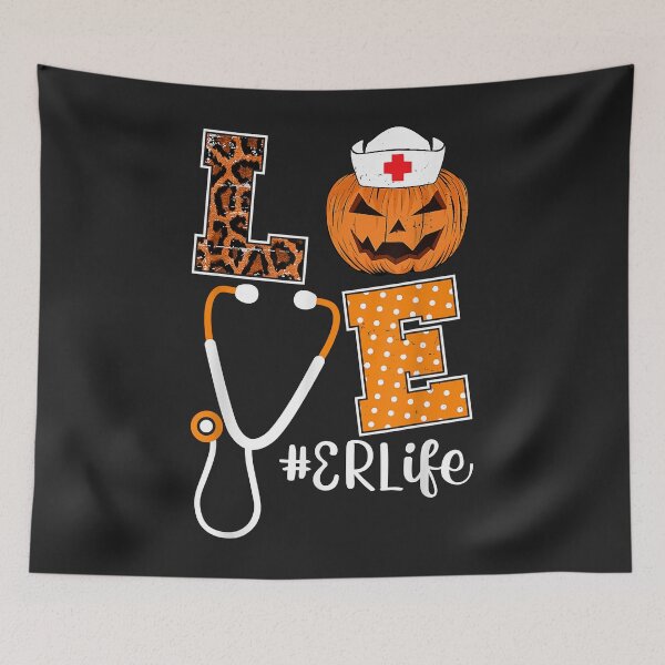 Item preview, Love ER Life Nurse Halloween Costume Pumpkin Stethoscope designed and sold by ann5pvlauren.