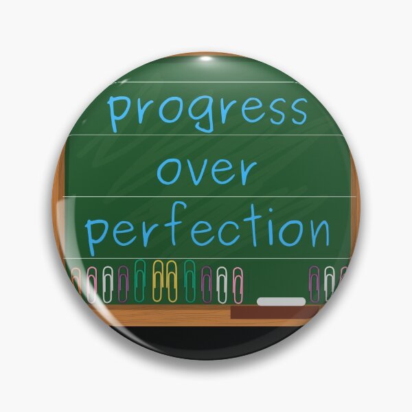 Item preview, motivational progress over perfection back to school teacher Sticker designed and sold by Dragsma ⭐⭐⭐⭐⭐.