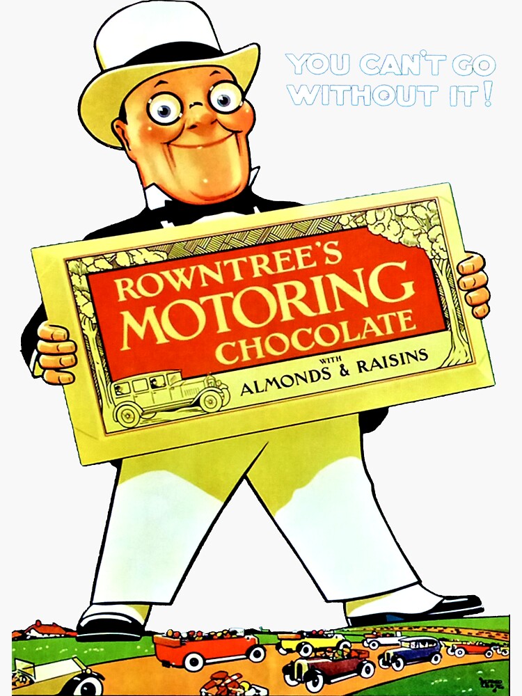 Motoring Chocolate Advert Sticker For Sale By Throwbackads Redbubble