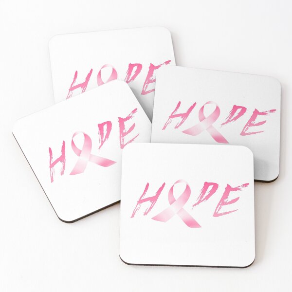 Item preview, Hope Text with Pink Ribbon - Breast Cancer Awareness designed and sold by WearWolfDesigns.