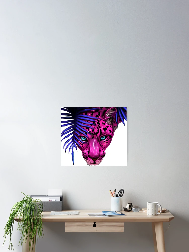 Thumbnail 2 of 3, Poster, Pink leopard designed and sold by MarioColtello.