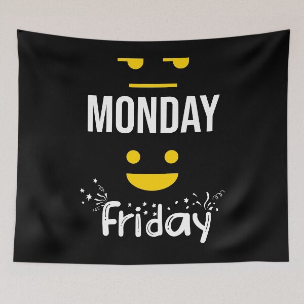 Item preview, Monday and Friday Expressions funny monday haters  designed and sold by joy4shirt.