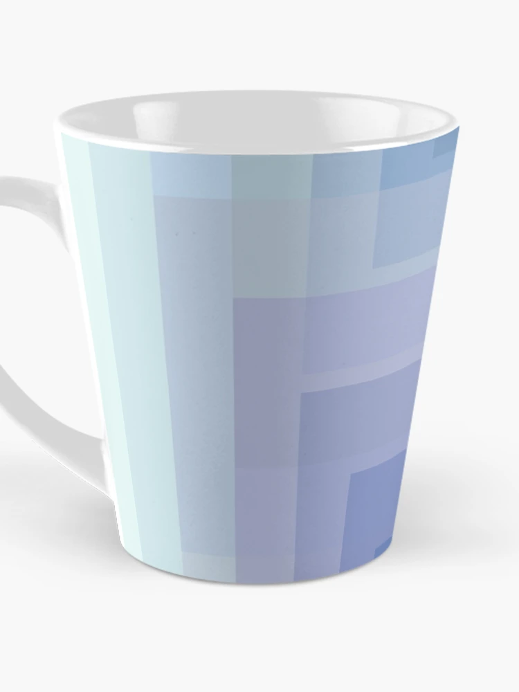 Thumbnail 3 of 4, Coffee Mug, Blue Rectangle Abstract Pattern designed and sold by M-Infinite.