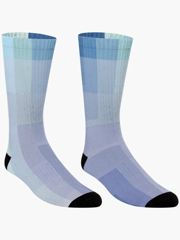 Thumbnail 3 of 5, Socks, Blue Rectangle Abstract Pattern designed and sold by M-Infinite.