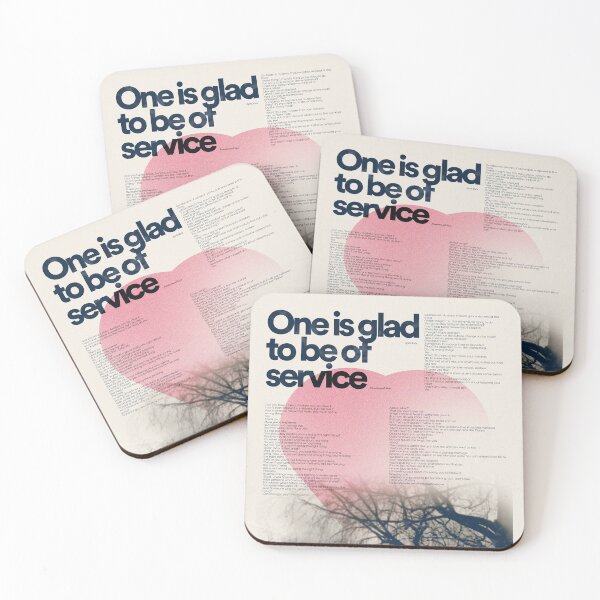 Item preview, One is glad to be of service - April Rain designed and sold by majd3lawneh.