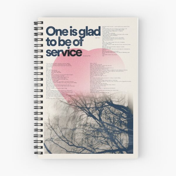 Item preview, One is glad to be of service - April Rain designed and sold by majd3lawneh.