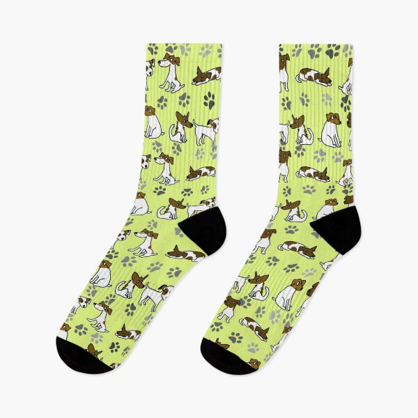 Item preview, Jack Russell Terrier Cartoon With Lemon Background designed and sold by jaggerstudios.