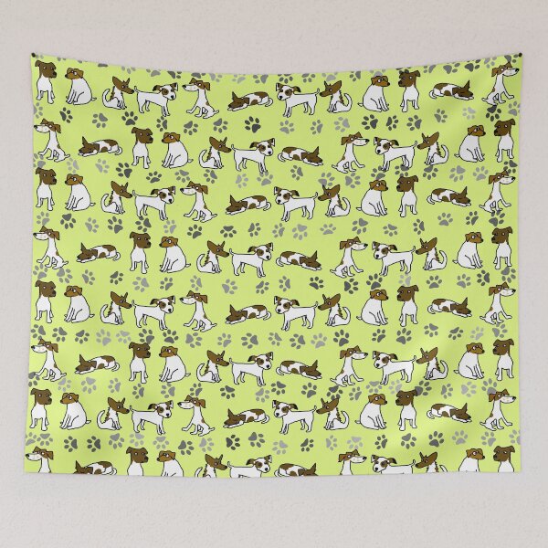 Item preview, Jack Russell Terrier Cartoon With Lemon Background designed and sold by jaggerstudios.