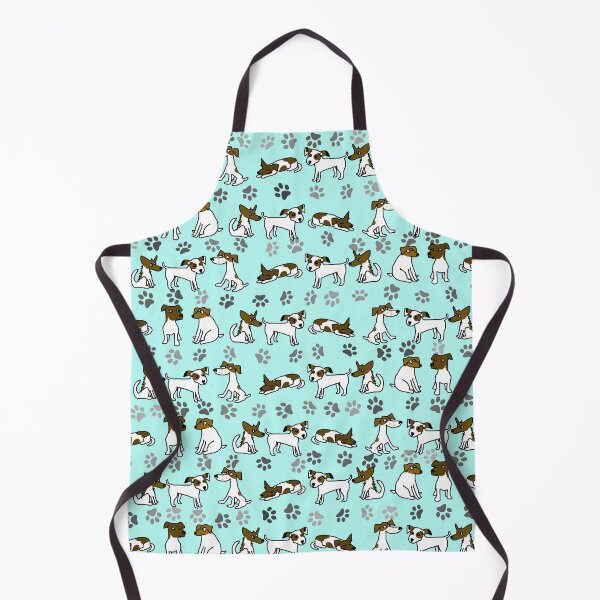 Item preview, Jack Russell Terrier Cartoon With Light Blue Background designed and sold by jaggerstudios.