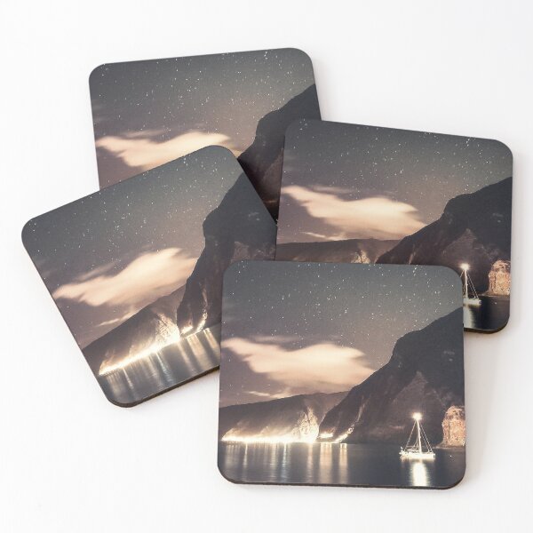 Item preview, Madeira Night Time Seixal Beach Fotografía Paisaje Marina designed and sold by S Y N T H R E A L M.