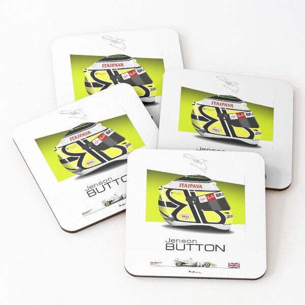 Item preview, Jenson Button 2009 Helmet and car Print designed and sold by JageOwen.