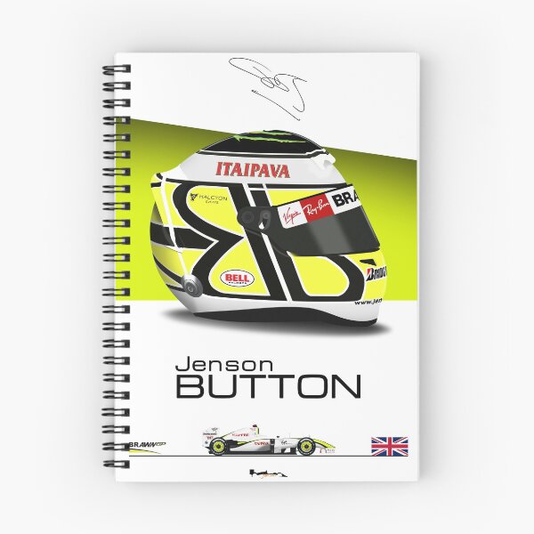 Item preview, Jenson Button 2009 Helmet and car Print designed and sold by JageOwen.
