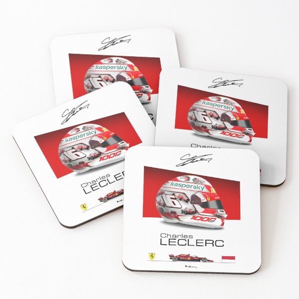 Item preview, Charles Leclerc 2020 - 1000th Helmet and car Print designed and sold by JageOwen.