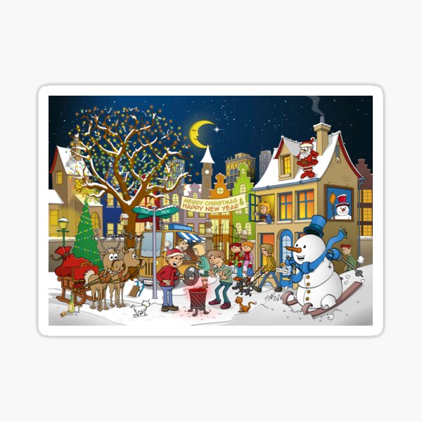 Merry Christmas and a Happy New Year Sticker