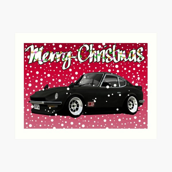 Retro Christmas Card Series 240Z Art Print