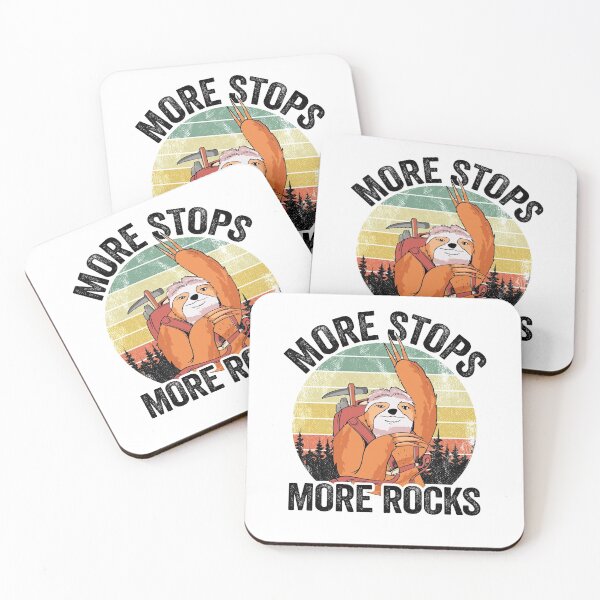 Item preview, More Stops More Rocks Vintage Sunset Retro Sloth Geologist designed and sold by Stronzi.