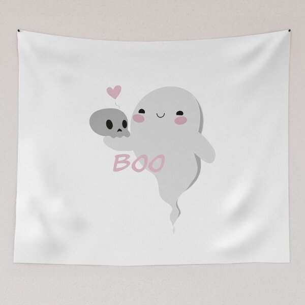 Item preview, Cute Halloween ghost Boo pink designed and sold by PrintsEntmt.