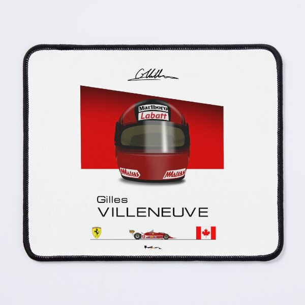 Item preview, Gilles Villeneuve Front 312T4 - Front Helmet and car Print designed and sold by JageOwen.