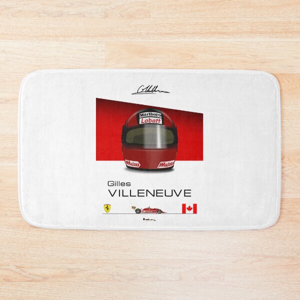 Item preview, Gilles Villeneuve Front 312T4 - Front Helmet and car Print designed and sold by JageOwen.