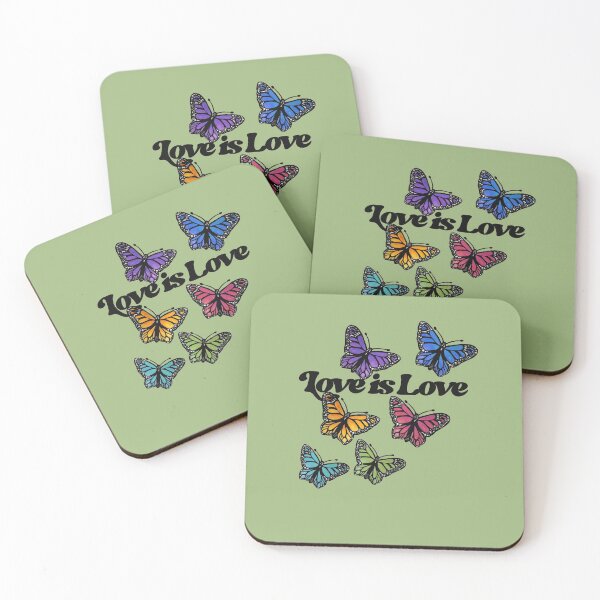 Artikelvorschau, Love is Love Rainbow Butterflies entworfen und verkauft von FrictionMaxxing.