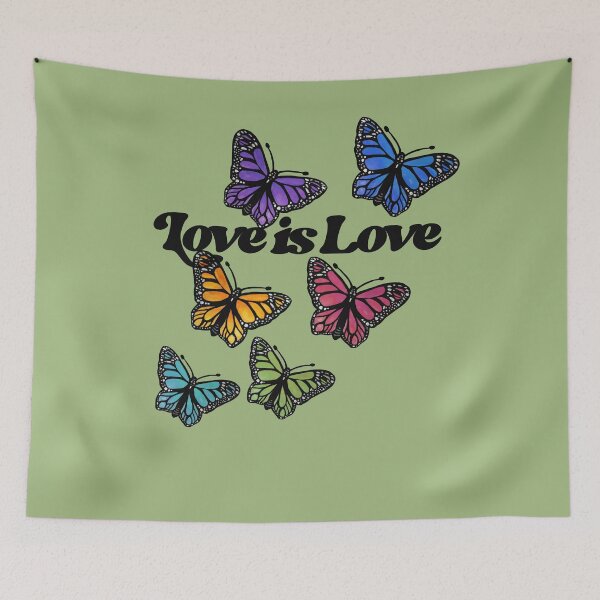 Artikelvorschau, Love is Love Rainbow Butterflies entworfen und verkauft von FrictionMaxxing.