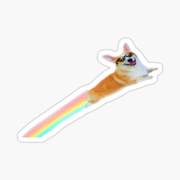 Rainbow Corgi Sticker