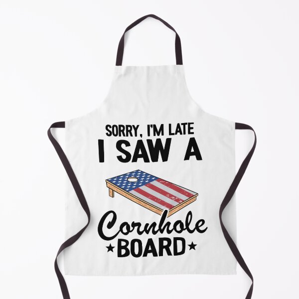 Item preview, Sorry, I'm Late I Saw A Cornhole Board US Flag Corn Hole designed and sold by Stronzi.