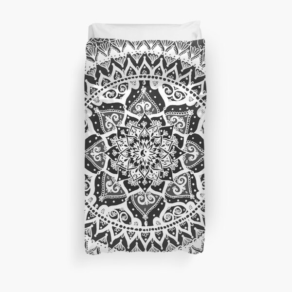 Yin Yang Mandala Pattern Duvet Cover