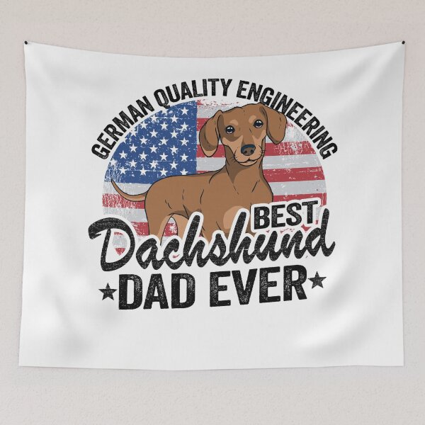 Item preview, German Quality Engineering Best Dachshund Dad Ever Funny Dachshund designed and sold by Stronzi.